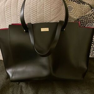 Kate Spade ♠️ Hot Pink & Black Leather Tote 👜